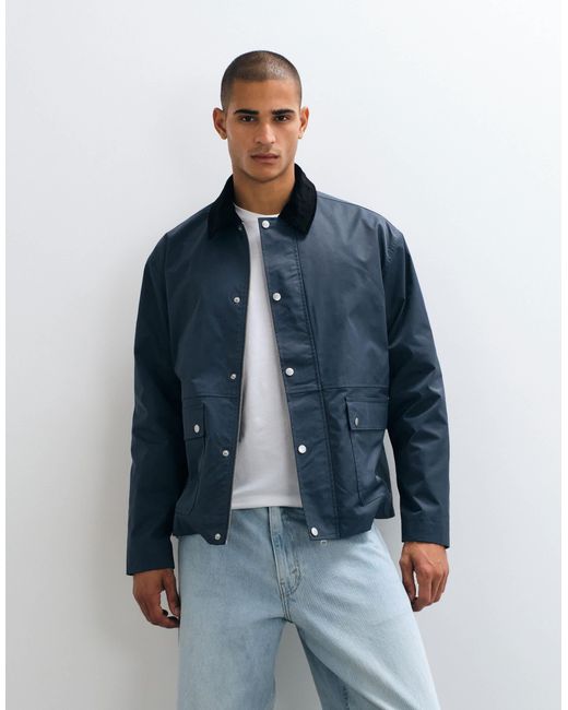 ASOS Blue Oversized Barn Jacket for men