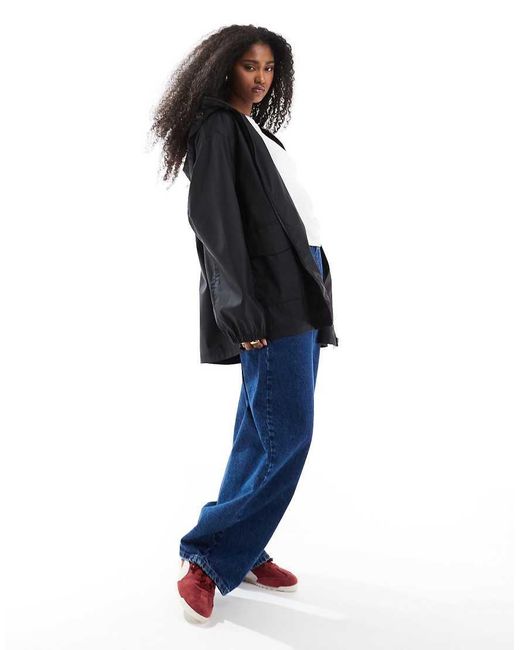 ASOS Blue Rubberised Rain Coat