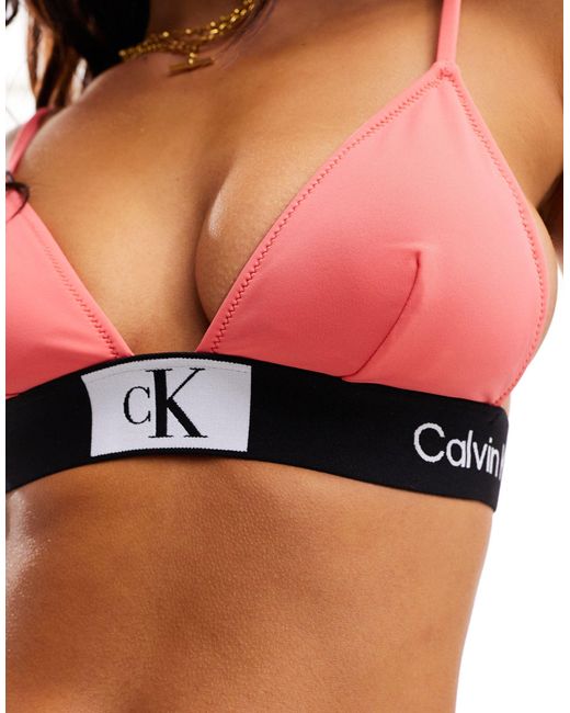 Calvin Klein Black Triangle Bikini Top - Ck96