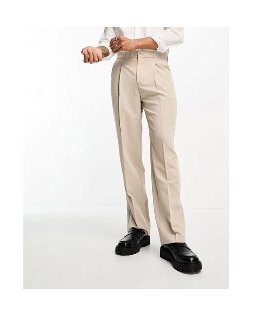 Olive Skinny Suit Trousers  New Look