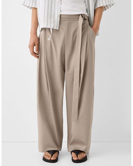 Collection - pantalon baggy habillé Bershka pour homme en coloris Natural