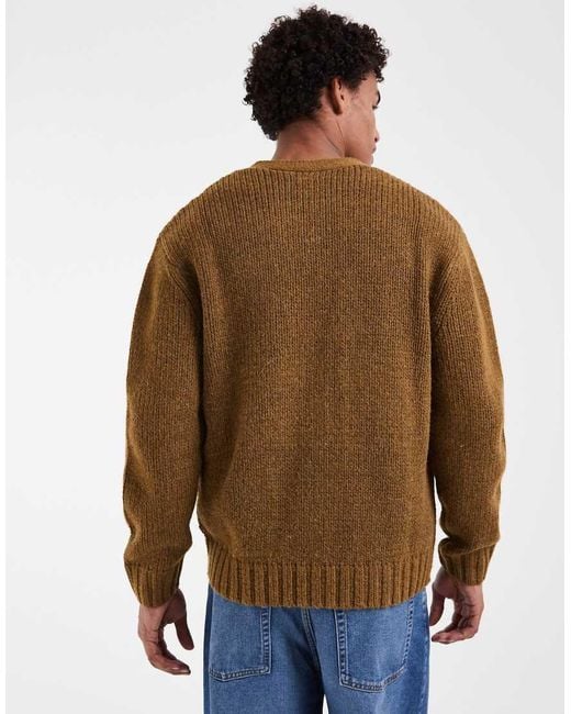 Levi's Brown Mammoth Button Up Knitted Cardigan for men