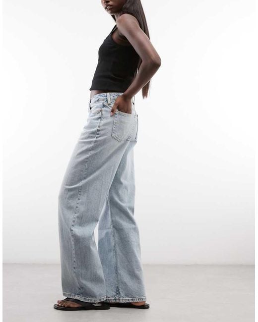 Weekday Blue Ample Low Waist baggy Fit Jeans