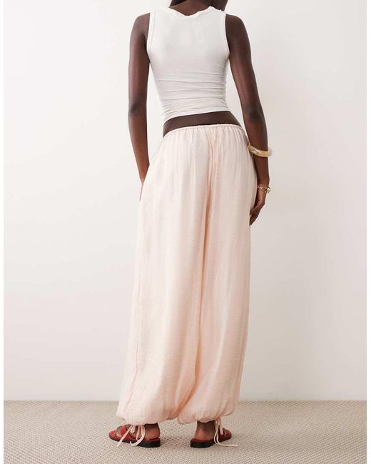 Gina Tricot Pink Sheer Balloon Trousers