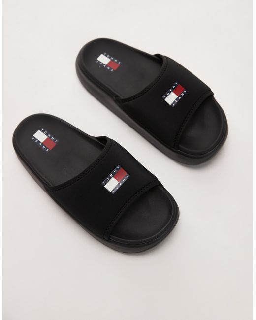 Tommy Hilfiger Black Comfy Pool Sliders