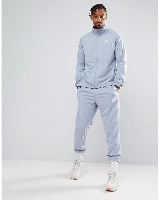 Nike Gray Polyknit Tracksuit Set In Blue 861780-023 for men