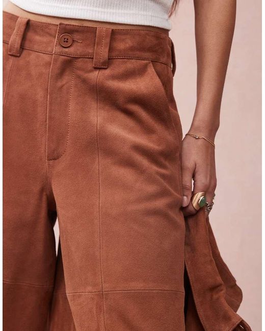 ASOS Pink Suede Bermuda Shorts