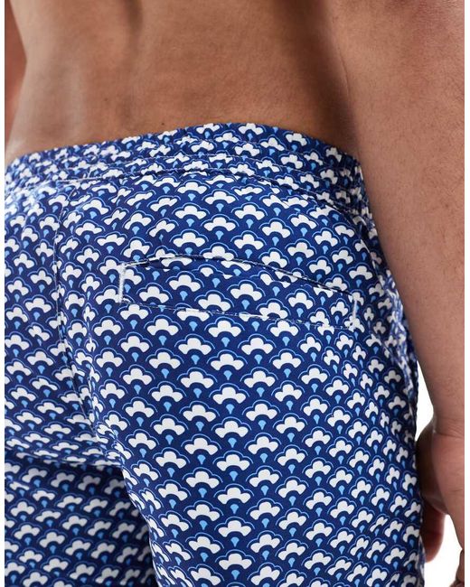 Aray Zwembroek Met Geometrische Print in het Blue voor heren
