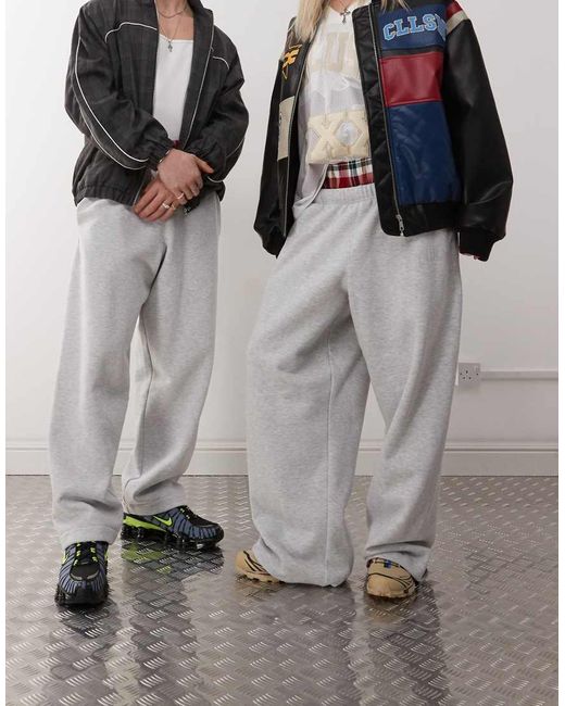 Collusion Gray Unisex Double Waistband Wide Leg jogger