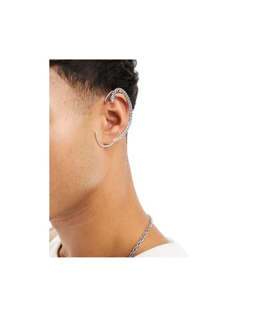 ASOS – struktuierter earcuff mit schlangenmotiv in Black für Herren