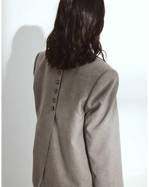 NA-KD Gray Oversized Blazer