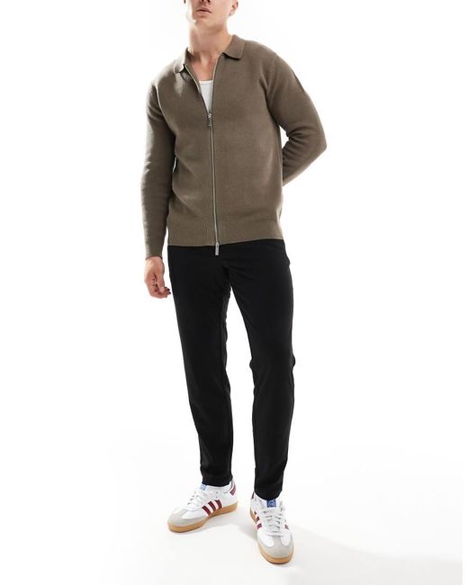 Only & Sons Black Slim Tapered Fit Trousers for men