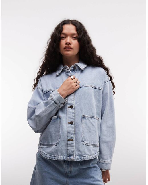 Noisy May Blue Boxy Jacket