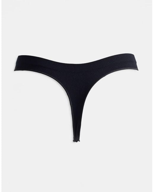 ONLY Blue 3 Pack Ribbed Seamless Thong