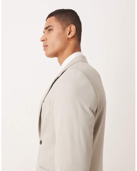 ASOS Natural Slim Suit Jacket for men