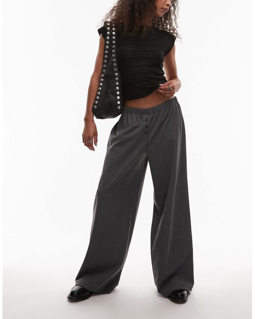 ASOS Black Pull On Tailored Trouser