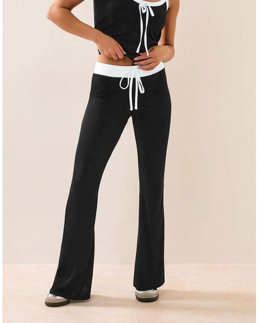PixieGirl Black Petite Flared Trousers