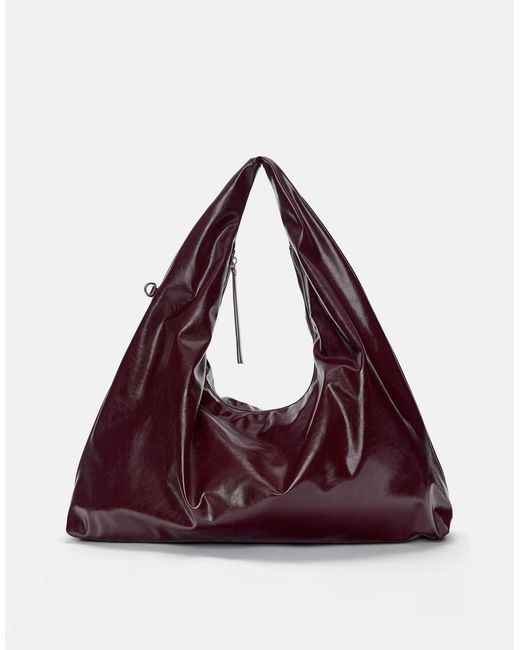 Cabas effet froissé - bordeaux Pull&Bear en coloris Purple