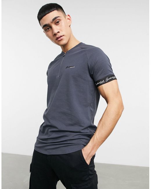 Bershka Muscle Fit Polo T-shirt in Grey (Grey) for Men - Save 3% - Lyst