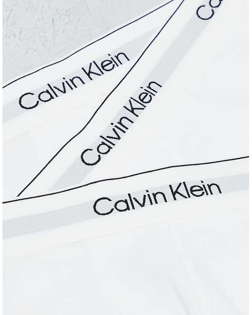 Calvin Klein White Modern Cotton 3 Pack Trunk for men