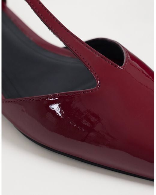 ASOS Brown Lover Pointed T Bar Ballets