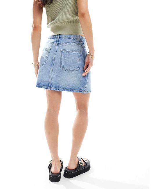 ONLY Blue Denim Mini Skirt