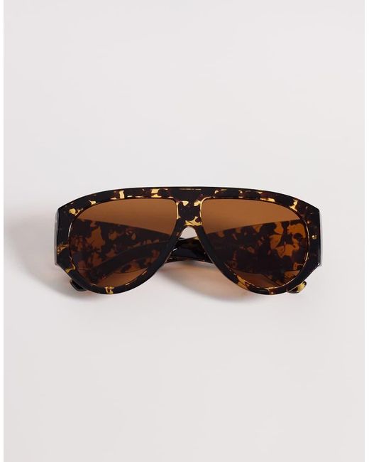 ASOS Brown Oversized Sunglasses for men