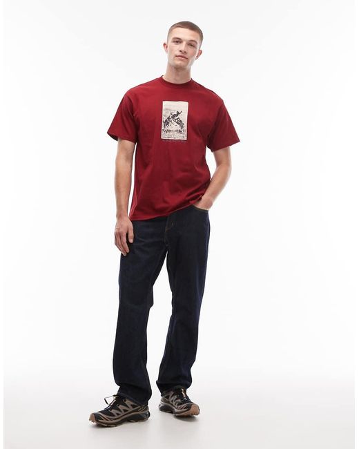 Carhartt Red No Play Relaxed T-shirt