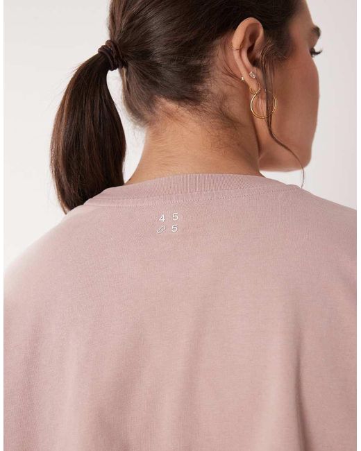 4505 Pink Curve Icon Heavyweight Cotton Cropped T-shirt With Quick Dry Finish