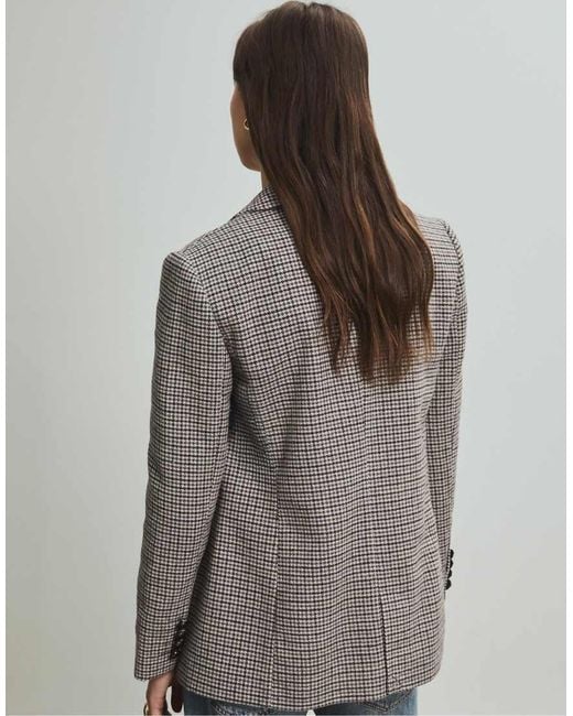 Stradivarius Regular Fit Check Blazer in Grey Lyst UK — free download
