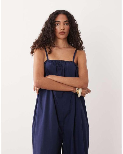 ASOS Blue Asos Design Tall Balloon Leg Jumpsuit
