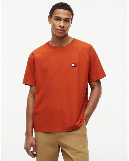 Tommy Hilfiger Red Flag Raglan Sleeve Relaxed Jersey T-Shirt for men