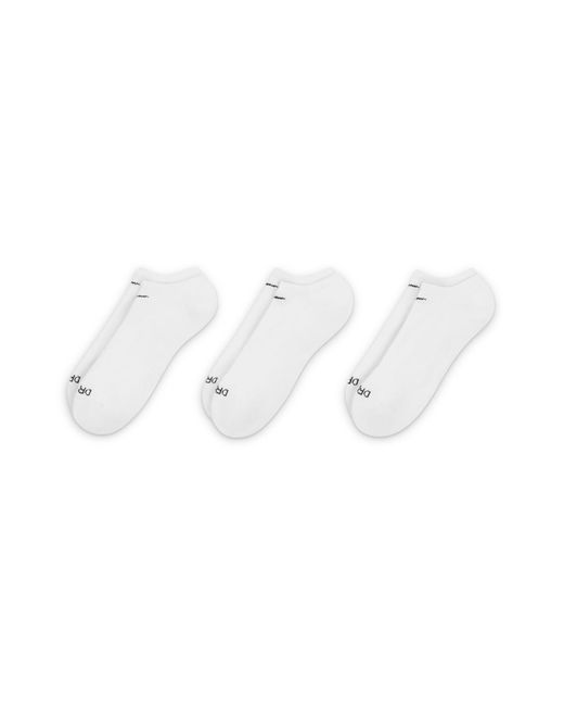 Nike White Everyday Plus Cushioned 3-pack Sneaker Socks for men