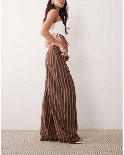 ASOS Brown Barrel Leg Pants