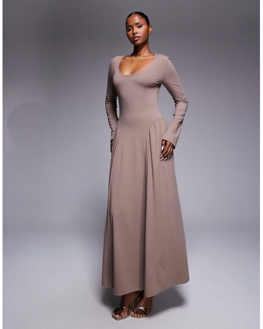 black midi dress fit and flare Square Neck – PinkBlush Kolor:Biały July26promo Free People Megan Crochet