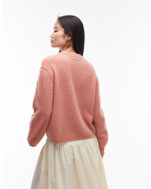 & Other Stories Brown Alpaca And Wool Blend Fluffy Knit Sweater
