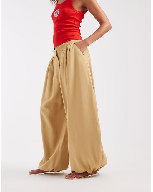 ASOS Natural Tailored Balloon Trouser