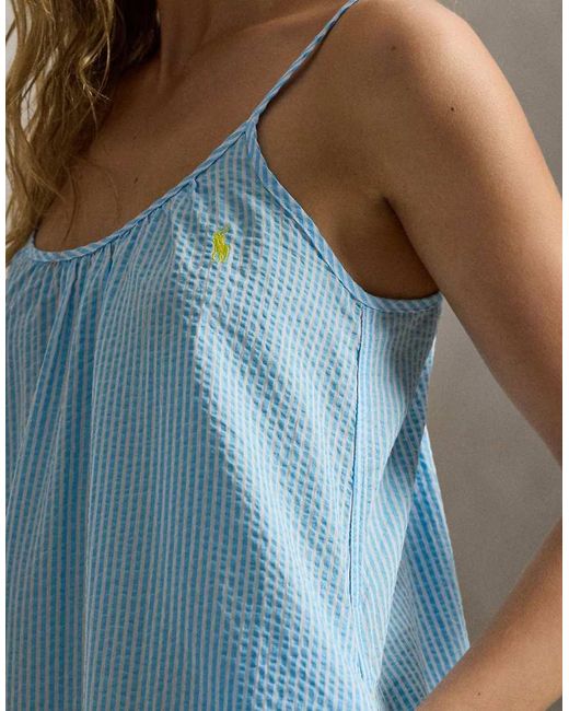 Polo Ralph Lauren Blue Seersucker Sleep Dress