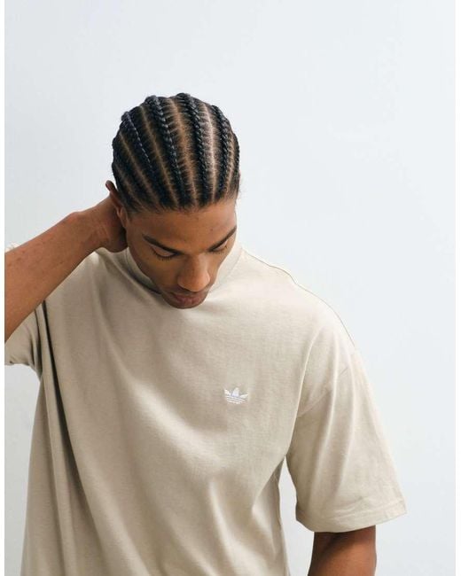 Adidas Originals White Essential Oversized T-shirt for men