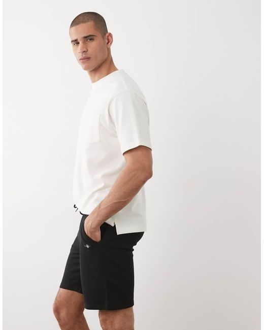 Gant White Shield Logo Sweat Shorts for men
