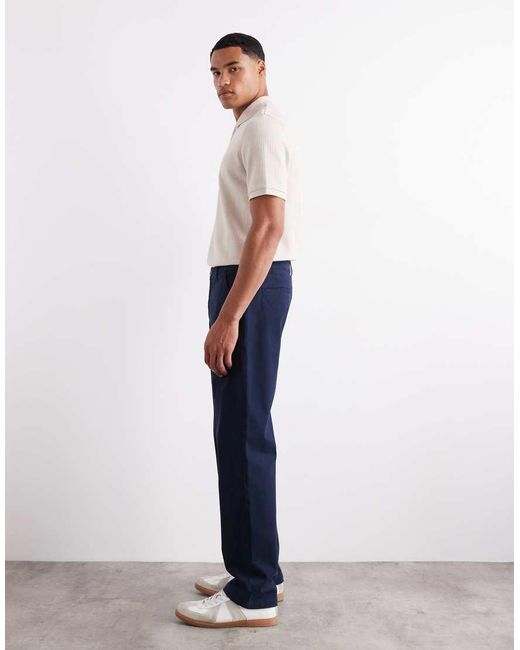 ASOS Blue Straight Chinos for men