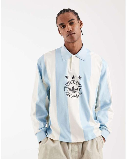 Adidas Originals Blue Graphic Polo