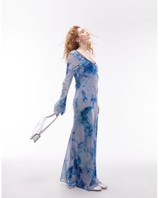 Topshop blue hotsell maxi dress