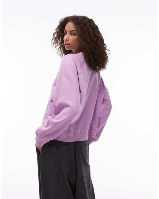 Sudadera Morada Con Cuello Redondo De Felpa Suave De -Morado ARKET de color Purple