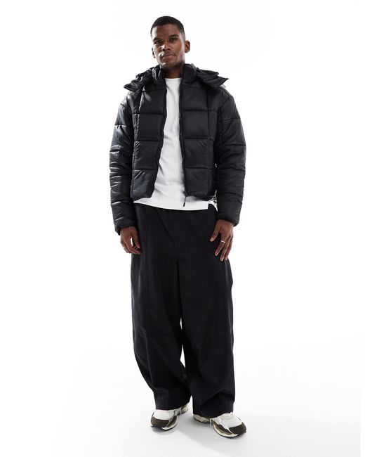 Cotton On – cropped-steppjacke in Blue für Herren