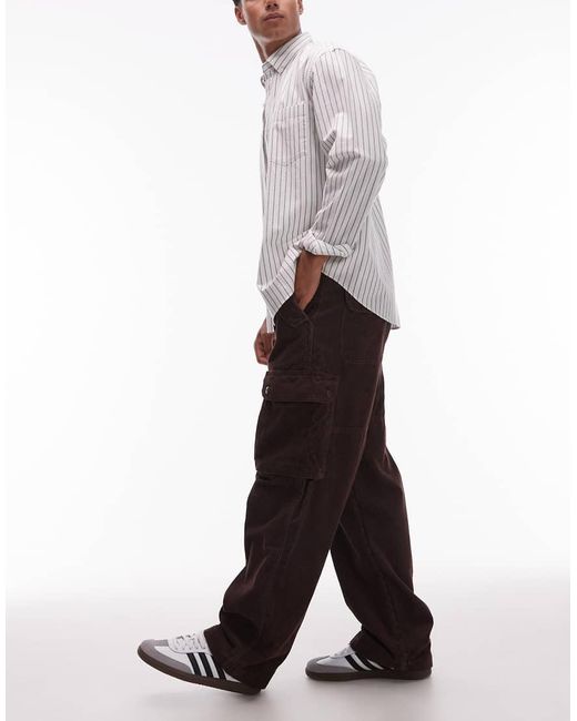 Wrangler Brown Casey Jones Loose Cargo Trousers for men