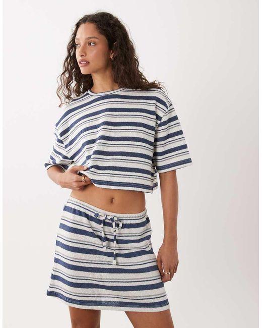 ASOS White Knit Jersey Mini Skirt