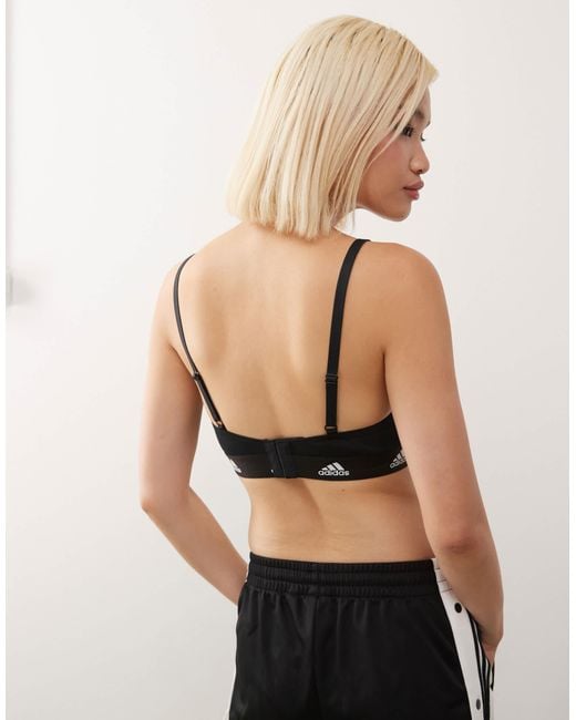 Adidas Black Active Comfort Cotton Bralette