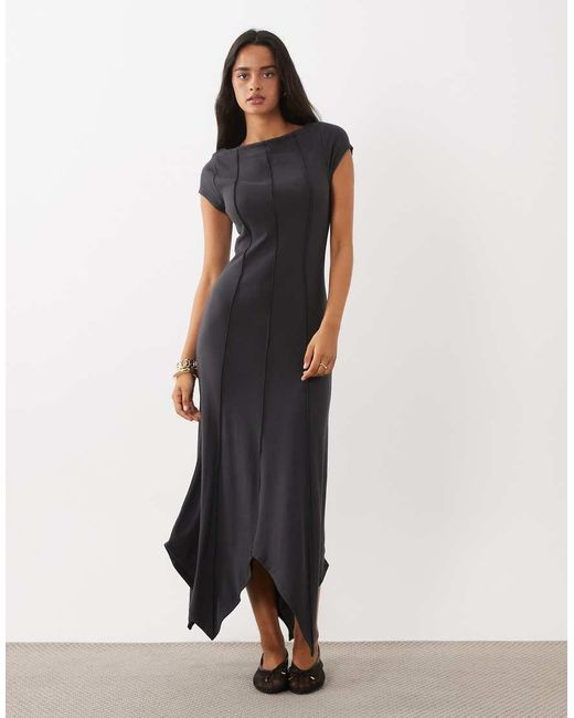 ASOS Multicolor Supersoft Exposed Seam Midi Dress