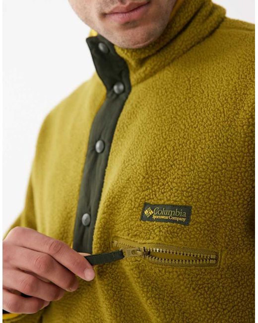 Columbia Green Helvetia Ii Half Snap Fleece for men